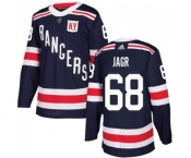 Youth Adidas New York Rangers #68 Jaromir Jagr Authentic Navy Blue 2018 Winter Classic NHL Jersey