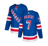 Youth Adidas New York Rangers #7 Rod Gilbert Premier Royal Blue Home NHL Jersey