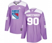 Youth Adidas New York Rangers #90 Vladislav Namestnikov Authentic Purple Fights Cancer Practice NHL Jersey