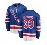 Youth New York Rangers #33 Fredrik Claesson Fanatics Branded Royal Blue Home Breakaway NHL Jersey