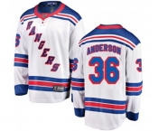 Youth New York Rangers #36 Glenn Anderson Fanatics Branded White Away Breakaway NHL Jersey