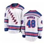 Youth New York Rangers #48 Brett Howden Fanatics Branded White Away Breakaway NHL Jersey