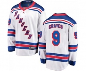 Youth New York Rangers #9 Adam Graves Fanatics Branded White Away Breakaway NHL Jersey