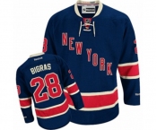 Youth Reebok New York Rangers #28 Chris Bigras Authentic Navy Blue Third NHL Jersey