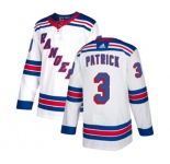 Youth Reebok New York Rangers #3 James Patrick Authentic White Away NHL Jersey