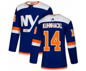 Adidas New York Islanders #14 Tom Kuhnhackl Authentic Blue Alternate NHL Jersey