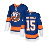 Adidas New York Islanders #15 Cal Clutterbuck Premier Royal Blue Home NHL Jersey