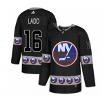 Adidas New York Islanders #16 Andrew Ladd Authentic Black Team Logo Fashion NHL Jersey