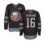 Adidas New York Islanders #16 Pat LaFontaine Premier Black 1917-2017 100th Anniversary NHL Jersey