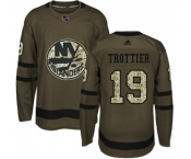 Adidas New York Islanders #19 Bryan Trottier Authentic Green Salute to Service NHL Jersey