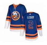 Adidas New York Islanders #2 Nick Leddy Authentic Royal Blue Drift Fashion NHL Jersey