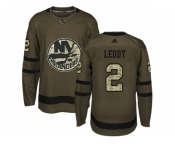 Adidas New York Islanders #2 Nick Leddy Green Salute to Service Stitched NHL Jersey