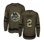 Adidas New York Islanders #2 Nick Leddy Premier Green Salute to Service NHL Jersey