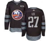 Adidas New York Islanders #27 Anders Lee Premier Black 1917-2017 100th Anniversary NHL Jersey