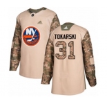 Adidas New York Islanders #31 Dustin Tokarski Authentic Camo Veterans Day Practice NHL Jersey