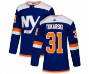 Adidas New York Islanders #31 Dustin Tokarski Premier Blue Alternate NHL Jersey