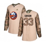 Adidas New York Islanders #33 Christopher Gibson Authentic Camo Veterans Day Practice NHL Jersey