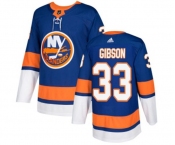 Adidas New York Islanders #33 Christopher Gibson Premier Royal Blue Home NHL Jersey