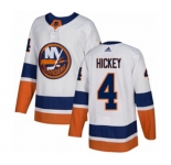 Adidas New York Islanders #4 Thomas Hickey Authentic White Away NHL Jersey