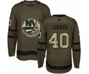 Adidas New York Islanders #40 Robin Lehner Authentic Green Salute to Service NHL Jersey
