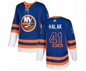 Adidas New York Islanders #41 Jaroslav Halak Authentic Royal Blue Drift Fashion NHL Jersey