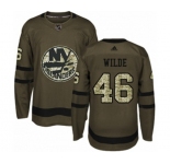 Adidas New York Islanders #46 Bode Wilde Authentic Green Salute to Service NHL Jersey