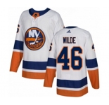 Adidas New York Islanders #46 Bode Wilde Authentic White Away NHL Jersey