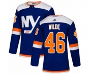 Adidas New York Islanders #46 Bode Wilde Premier Blue Alternate NHL Jersey