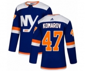 Adidas New York Islanders #47 Leo Komarov Authentic Blue Alternate NHL Jersey
