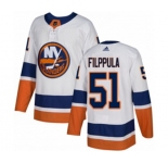 Adidas New York Islanders #51 Valtteri Filppula Authentic White Away NHL Jersey