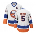 CCM New York Islanders #5 Denis Potvin Premier White Throwback NHL Jersey