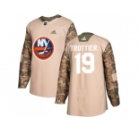 Men Adidas New York Islanders #19 Bryan Trottier Camo Authentic 2017 Veterans Day Stitched NHL Jersey
