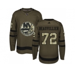 Men Adidas New York Islanders #72 Anthony Beauvillier Green Salute to Service Stitched NHL Jersey