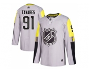 Men Adidas New York Islanders #91 John Tavares Gray 2018 All-Star Metro Division Authentic Stitched NHL Jersey