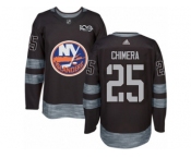 Men's Adidas New York Islanders #25 Jason Chimera Authentic Black 1917-2017 100th Anniversary NHL Jersey