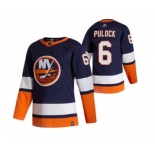 Men's New York Islanders #6 Ryan Pulock Navy Blue 2020-21 Reverse Retro Alternate Hockey Jersey