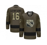 Men's Reebok New York Islanders #16 Pat LaFontaine Authentic Green Salute to Service NHL Jersey