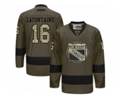 Men's Reebok New York Islanders #16 Pat LaFontaine Authentic Green Salute to Service NHL Jersey