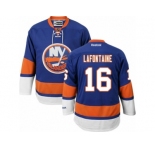 Men's Reebok New York Islanders #16 Pat LaFontaine Authentic Royal Blue Home NHL Jersey