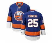 Men's Reebok New York Islanders #25 Jason Chimera Authentic Royal Blue Home NHL Jersey