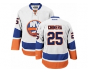 Men's Reebok New York Islanders #25 Jason Chimera Authentic White Away NHL Jersey