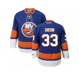 Men's Reebok New York Islanders #33 Christopher Gibson Authentic Royal Blue Home NHL Jersey