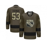Men's Reebok New York Islanders #53 Casey Cizikas Authentic Green Salute to Service NHL Jersey