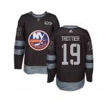 New York Islanders #19 Bryan Trottier Black 1917-2017 100th Anniversary Stitched NHL Jersey