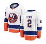 New York Islanders #2 Nick Leddy Fanatics Branded White Away Breakaway NHL Jersey