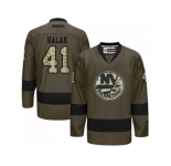 New York Islanders #41 Jaroslav Halak Green Salute to Service Stitched NHL Jersey