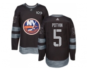 New York Islanders #5 Denis Potvin Black 1917-2017 100th Anniversary Stitched NHL Jersey