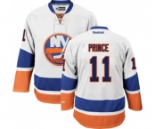 Reebok New York Islanders #11 Shane Prince Authentic White Away NHL Jersey