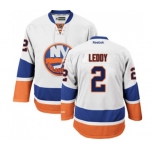 Reebok New York Islanders #2 Nick Leddy Authentic White Away NHL Jersey
