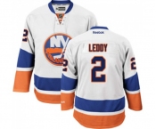 Reebok New York Islanders #2 Nick Leddy Authentic White Away NHL Jersey